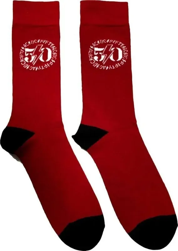 AC/DC Chaussettes 50th Logo Red 39-45