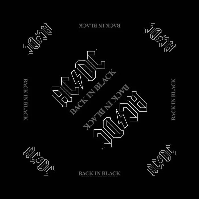 AC/DC Foulard Back in Black Black