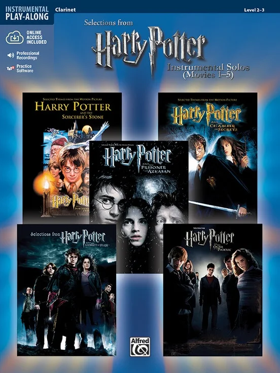 Alfred Publishing Harry Potter Instrumental Solos Movies 1-5 + Audio Online – Clarinette