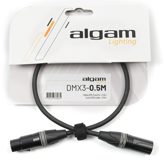 Algam Lighting Câble DMX 3 points – 0,5M