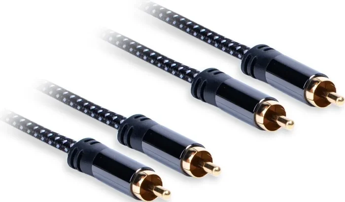 AQ Premium PA43015 1,5 m Blanc-Noir Câble audio Hi-Fi