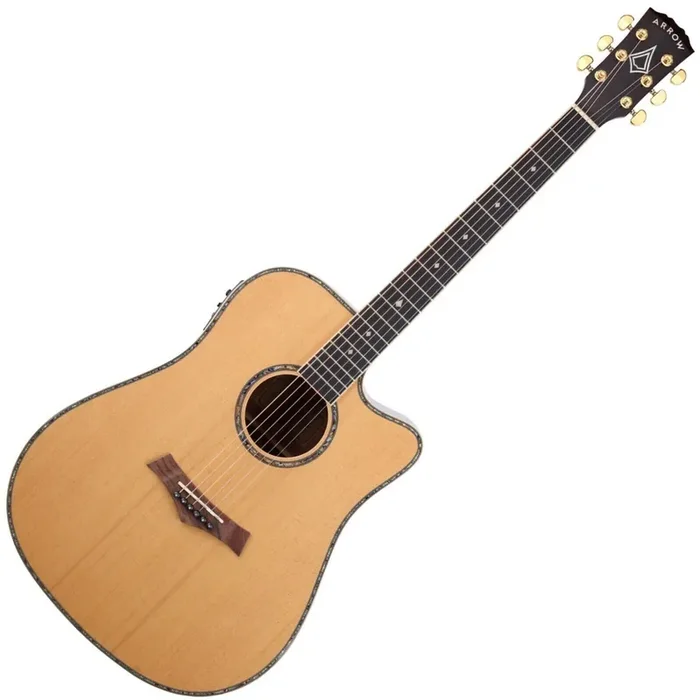Arrow Platinum D CE Natural Guitare Dreadnought acoustique-électrique