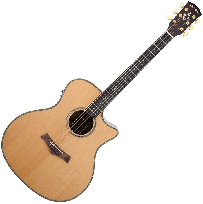 Arrow Platinum Elite A CE Natural Guitare Jumbo acoustique-électrique