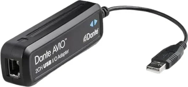 Audinate Dante AVIO USB PC 2×2 Adapter ADP-USB AU 2×2 Convertisseur audio numérique