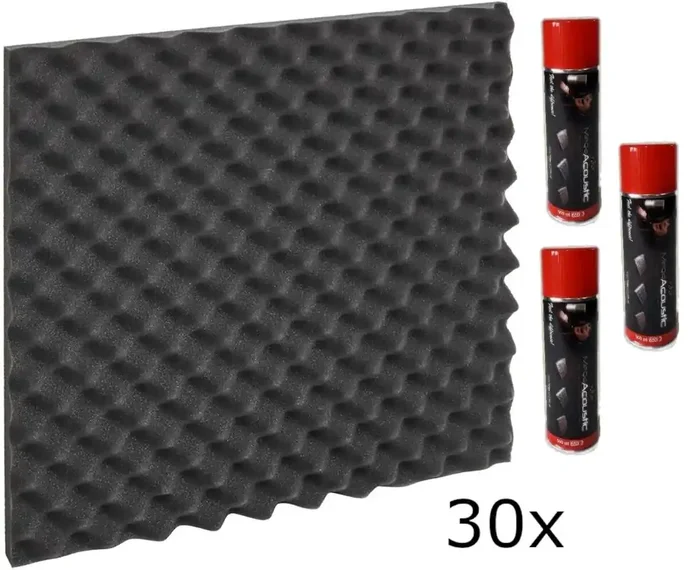 Audiotec Pyramid Waves 50×50 SET 2 Panneau de mousse absorbant