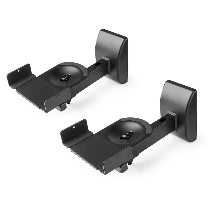 Audizio HTS35 Support Mural pour Enceinte Universelle et Réglable – Lot de 2 – Noir