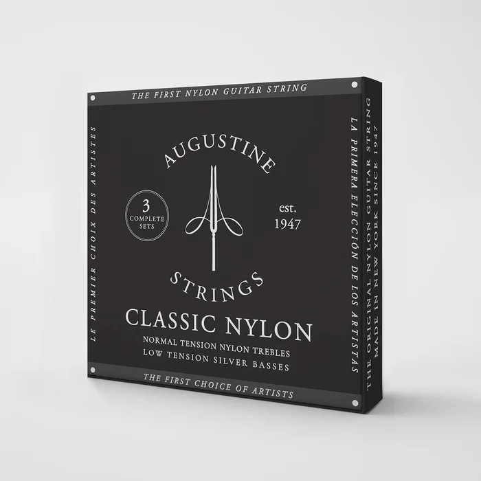 Augustine Classique Standard Noir Tirant Faible Pack de 3