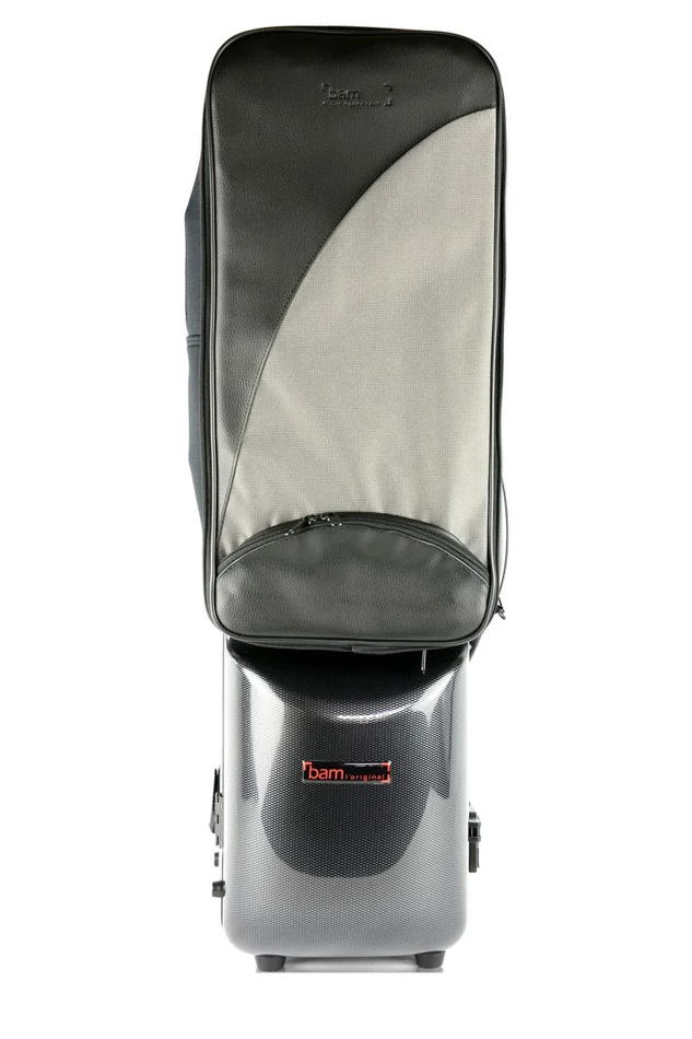 BAM Étui Clarinette Basse Ut Hightech + Étui 2 Clarinettes Sib/La – Noir Carbone