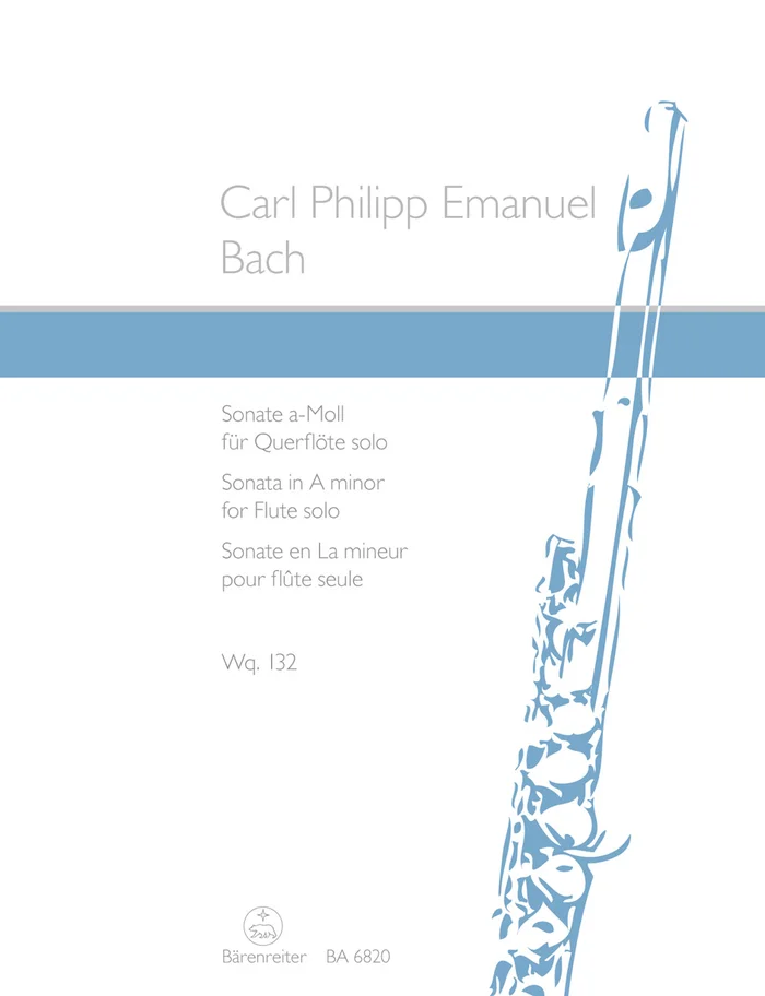 Barenreiter Bach C.p.e. – Sonate Fur Flote Solo A-moll WQ 132 – Flute