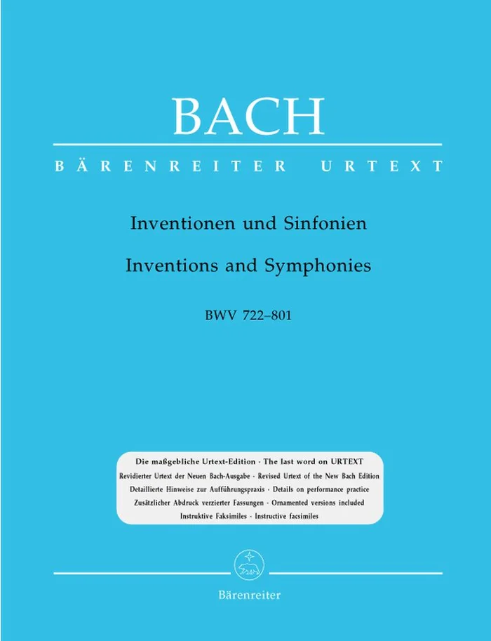 Barenreiter Bach J.S. – Inventions et Symphonies BWV 772-801 – Piano