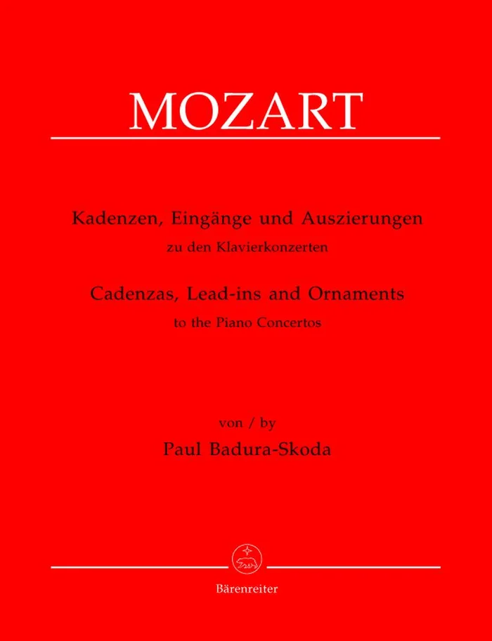 Barenreiter BADURA-skoda Paul – Cadences et Introductions Aux Concertos Pour Piano De W.a. Mozart – Piano