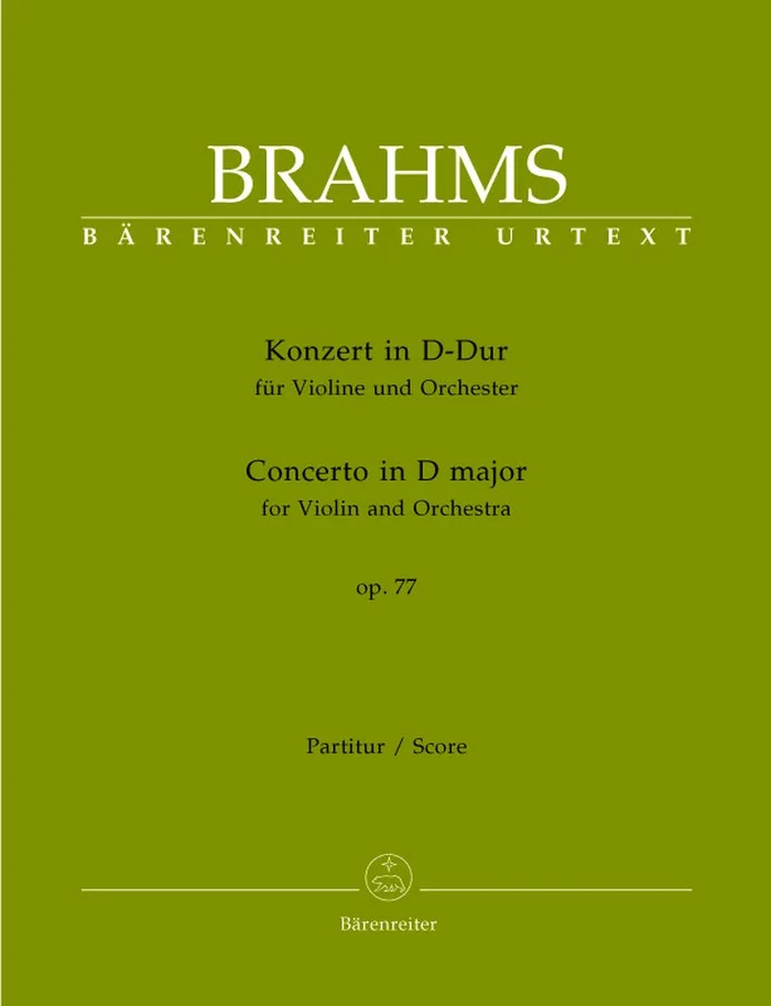 Barenreiter Brahms Johannes – Concerto Pour Violon Re Majeur Op. 77 – Violon et Orchestre