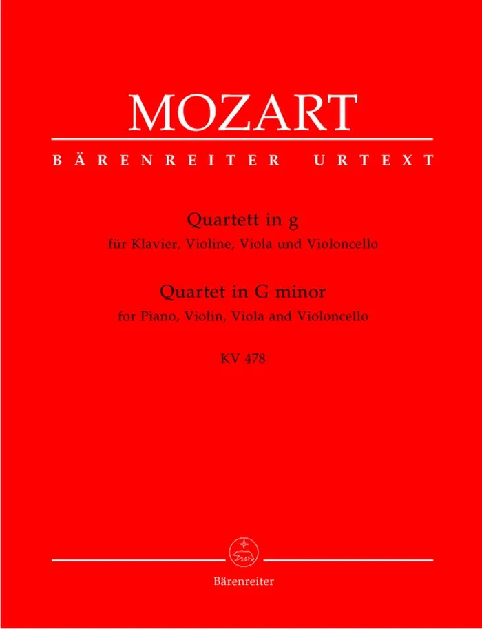 Barenreiter Moz W.A. – Quuor En Sol Mineur Kv 478 – Piano, Violon, Alto, Violoncelle