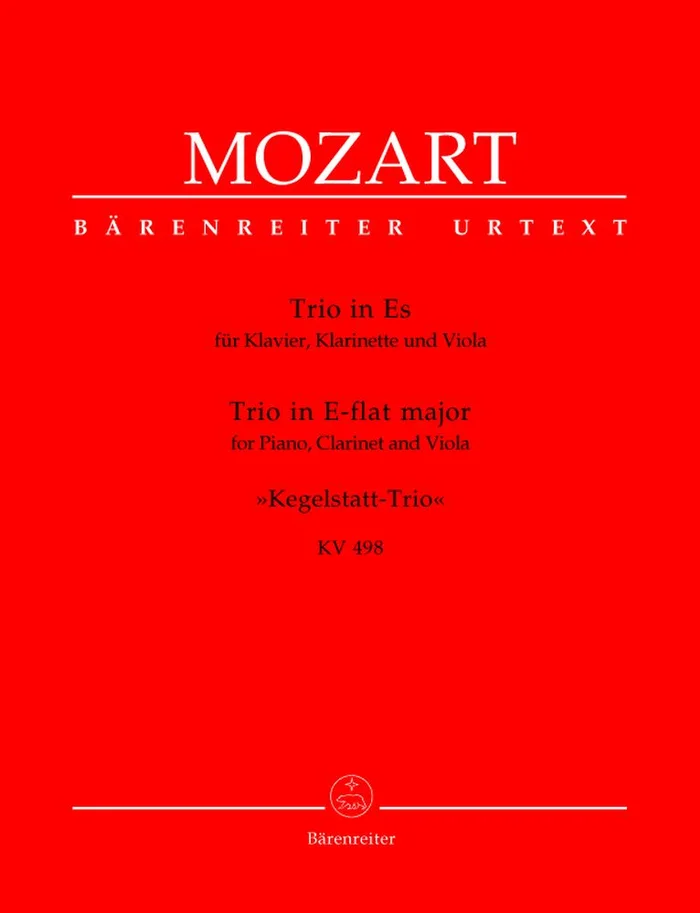 Barenreiter Moz W.A. – Trio Des Quilles En Mib Majeur Kv 498 – Piano, Clarinette, Alto