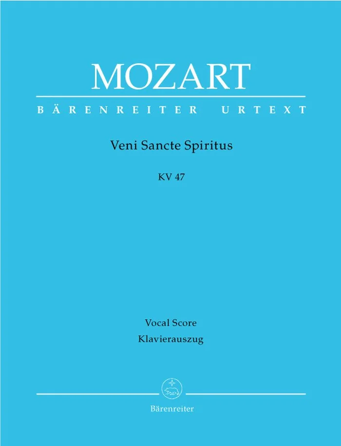 Barenreiter Moz W.A. – Veni Sancti Spiritus Kv 47 – Reduction Ch, Piano