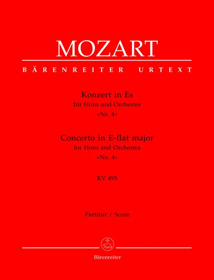 Barenreiter MOZART W.A. – CONCERTO N°4 EN MIB MAJEUR KV 495 POUR COR ET ORCHESTRE – CONDUCTEUR
