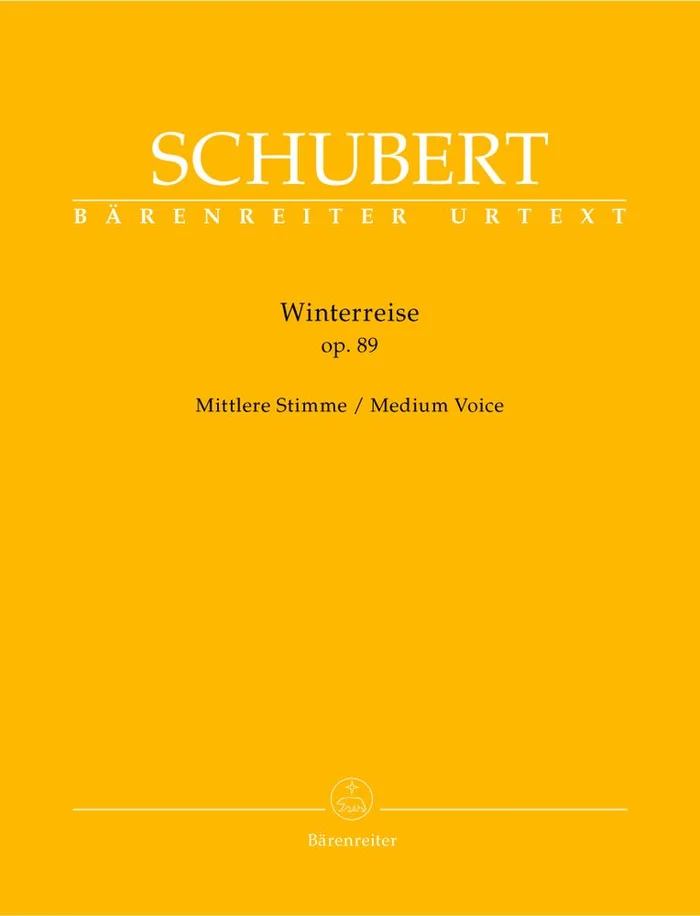 Barenreiter Schubert F. – Winterreise Op.89 D 911 – Voix Moyenne, Piano