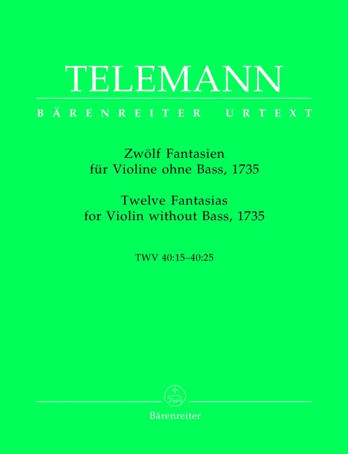 Barenreiter Telemann G.P. – 12 Faisies Twv 40:14, 40:25 – Violon