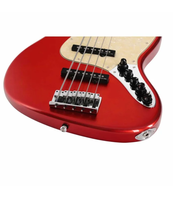 Basse Electrique 5 cordes Fretless M. Miller V7 ALDER-5 FL BMR EN bright Metallic Red – Image 4