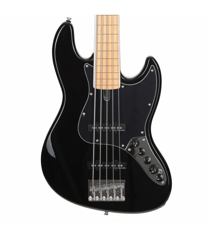 Basse Electrique 5 cordes FretLess M. Miller V7 VINTAGE ALDER-5 FL BK MN Black – Image 2