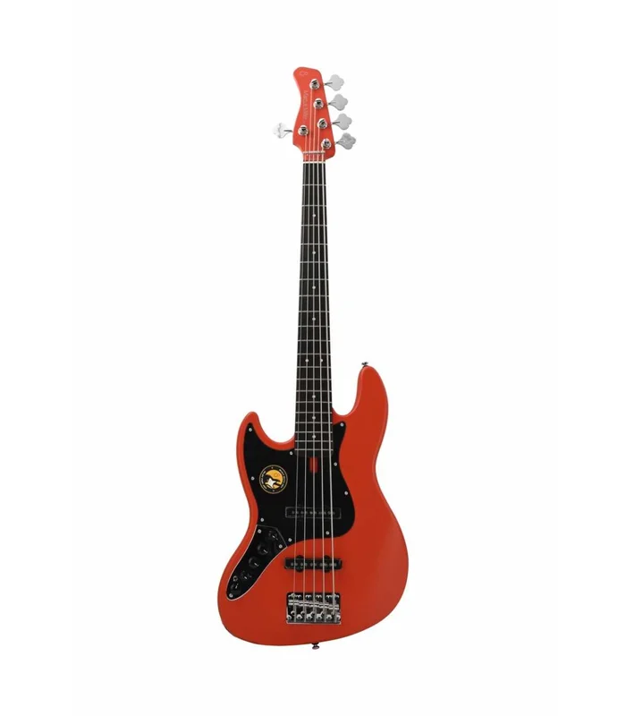 Basse Electrique 5 Cordes Gaucher M. Miller V3-5 LH RS RN Red Satin