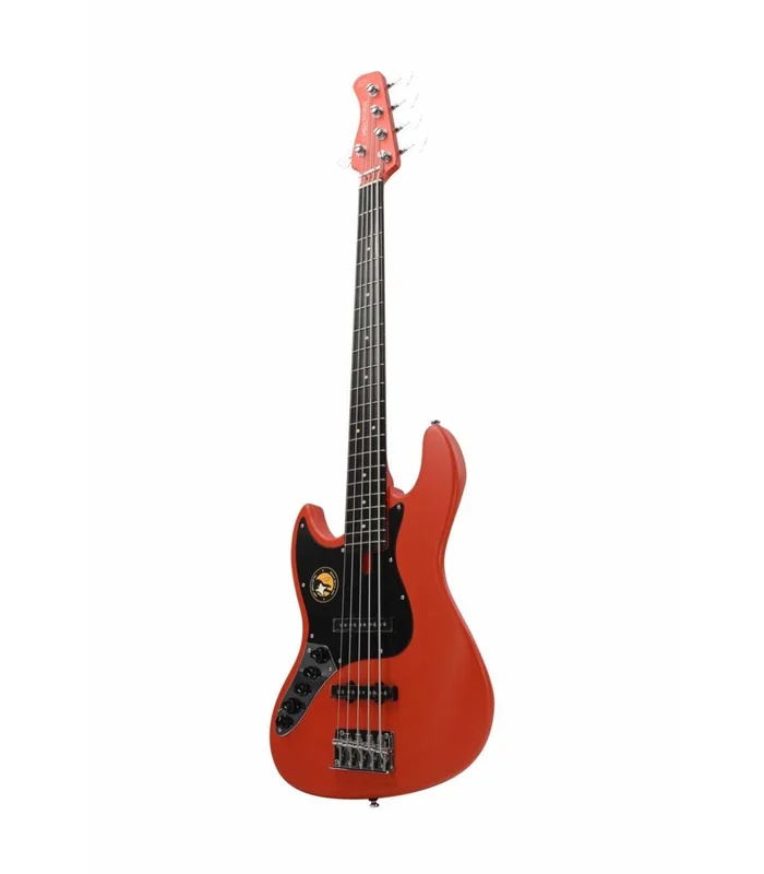 Basse Electrique 5 Cordes Gaucher M. Miller V3-5 LH RS RN Red Satin – Image 2