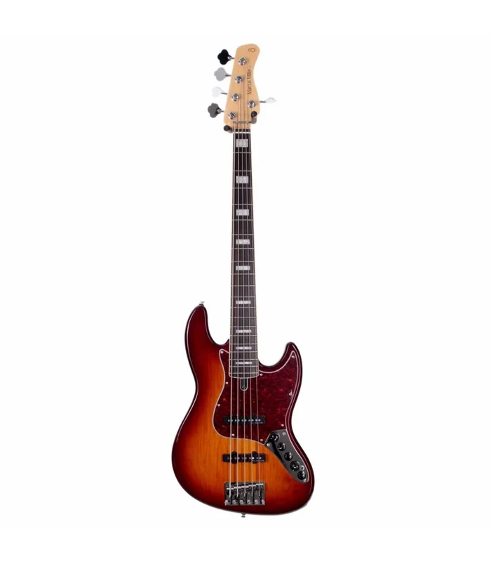 Basse Electrique 5 Cordes M. Miller V7 ALDER-5 TS EN Tobacco Sunburst