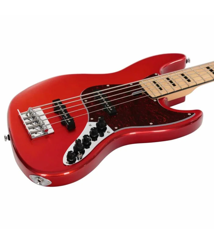 Basse Electrique 5 cordes M. Miller V7 VINTAGE ALDER-5 BMR MN Bright Metallic Red – Image 2