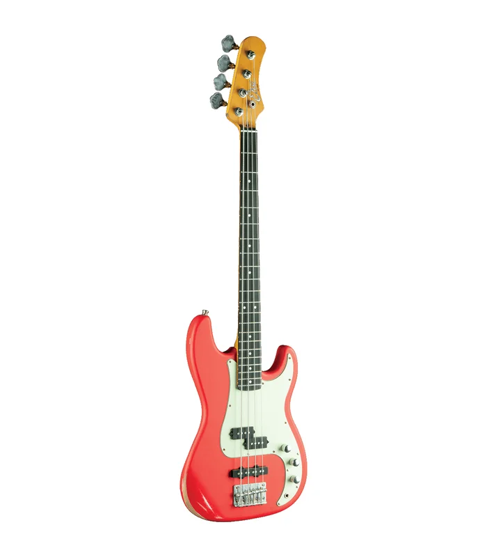 Basse Electrique EKO VPJ280V-RELIC-RED – Type PJ Relic – Fiesta Red – Image 2