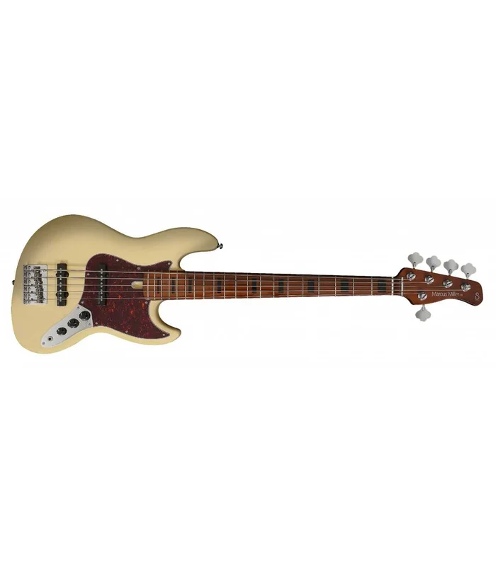 Basse Electrique FretLess M. Miller V5 ALDER-4 FL VWH MN Vintage White – Image 2