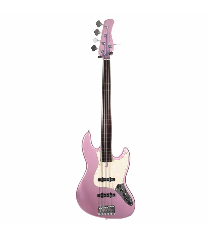 Basse Electrique Fretless M. Miller V7 ALDER-5 FL BUR EN Burgundy