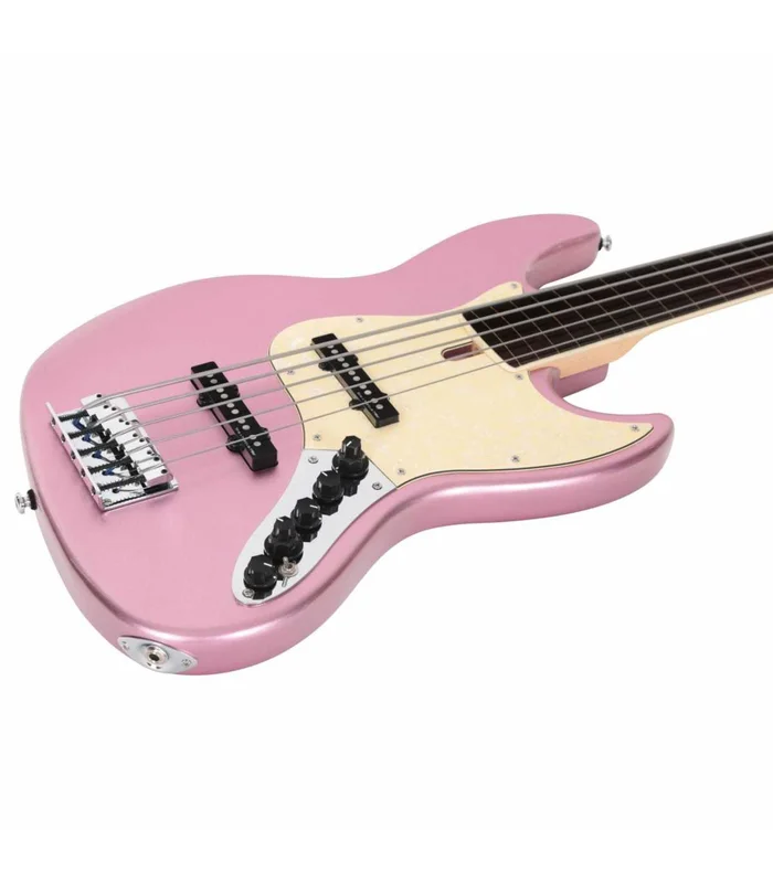 Basse Electrique Fretless M. Miller V7 ALDER-5 FL BUR EN Burgundy – Image 2