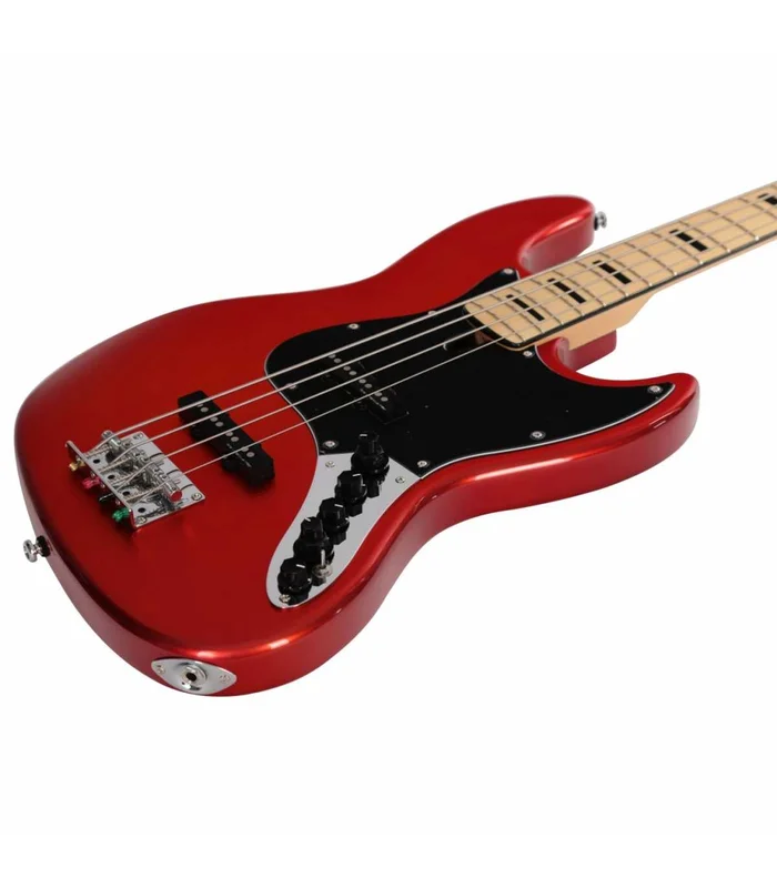 Basse Electrique M. Miller V7 VINTAGE ALDER-4 BMR MN Bright Metallic Red – Image 2