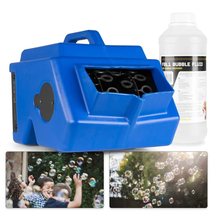 BeamZ B1500 – Pack Machine à Bulles pour Enfant/Mariage avec 1L de Liquide