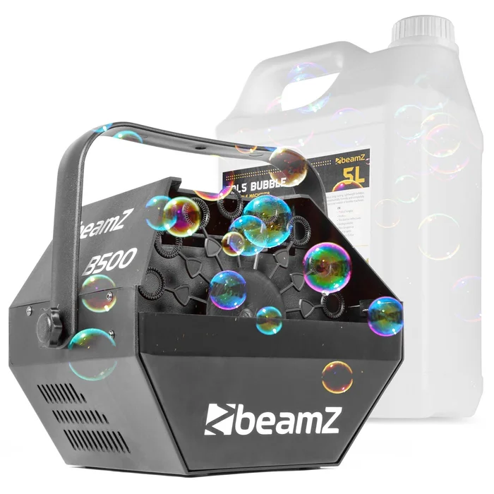 BeamZ B500 Machines à Bulles – 30 Tours/Min avec Grande Roue, 5L de Liquide