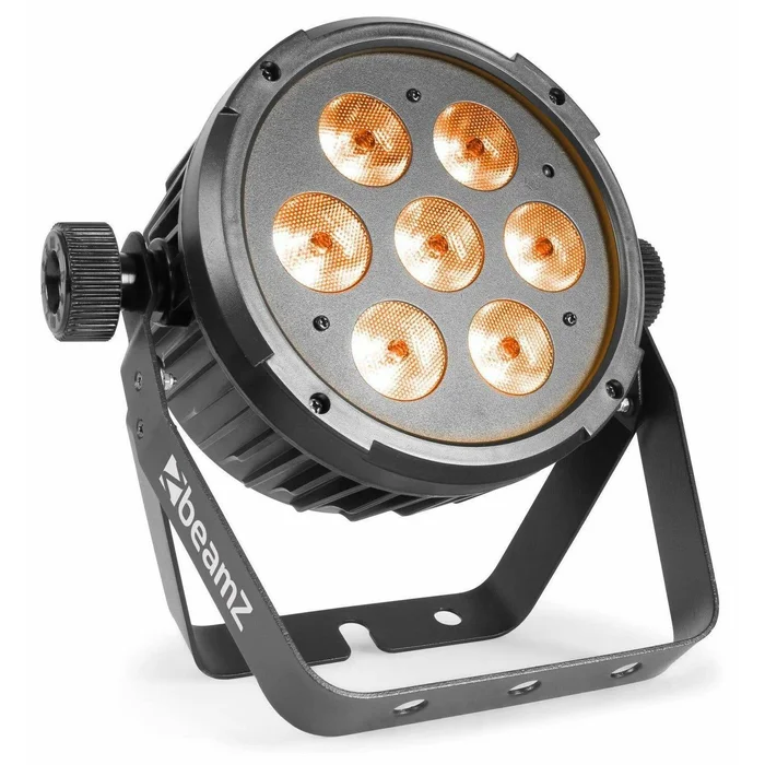 BeamZ BT280 – Projecteur FlatPAR, 7x LED RGBAW-UV, 10W par LED avec Télécommande