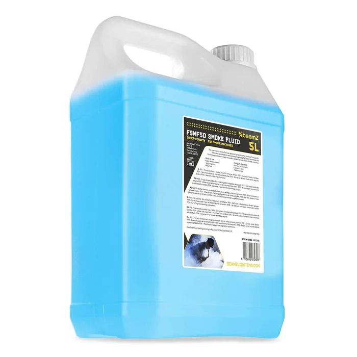 BeamZ FSMF5D – Liquide pour Machine à Fumée 5L – Très Haute Densité, Long Temps de Suspension