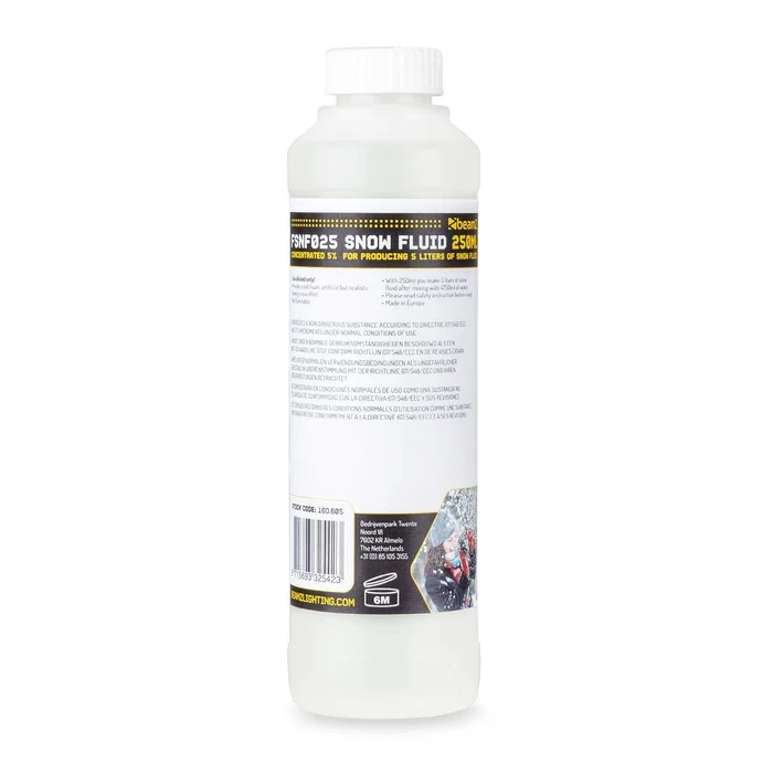 BeamZ FSNF025 – Liquide Concentré à diluer pour Machine à Neige – 250mL pour 5L