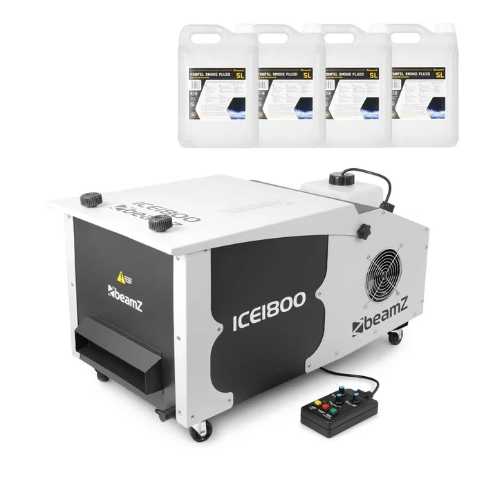 BeamZ ICE1800 Machine à Fumée Lourde avec 20 Litres de Liquide