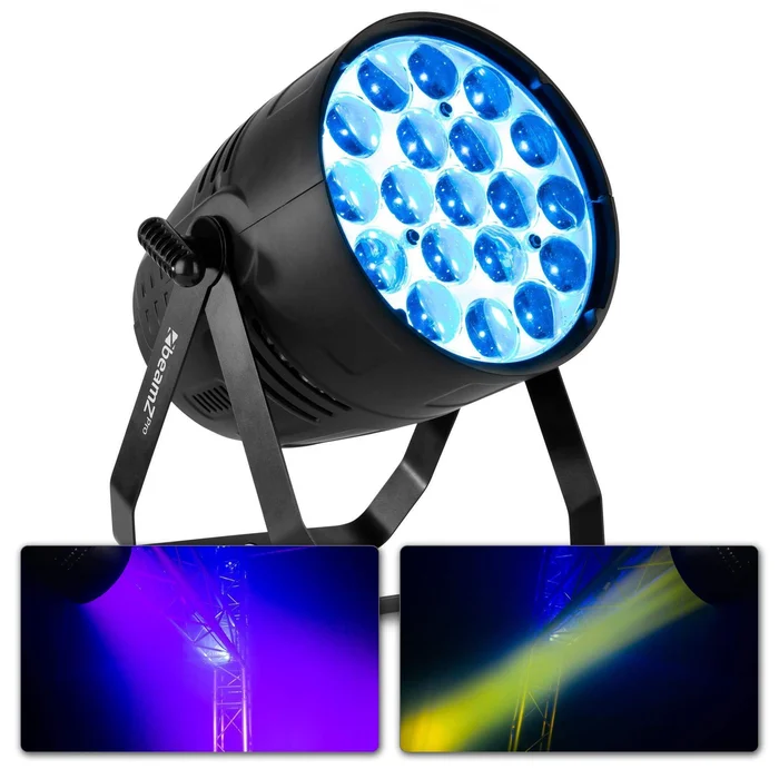 BeamZ Professional BAC550Z – Projecteur PAR 19x LED RGBW, Boitier aluminium avec Télécommande