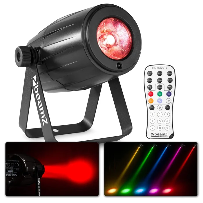 BeamZ PS12W – Projecteur Spot LED de 12W RGBW, Mode Audio avec Télécommande