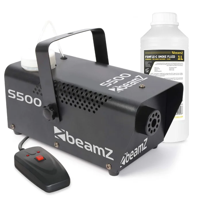 BeamZ S500 Machine à Fumée Métalique avec un Litre de Liquide