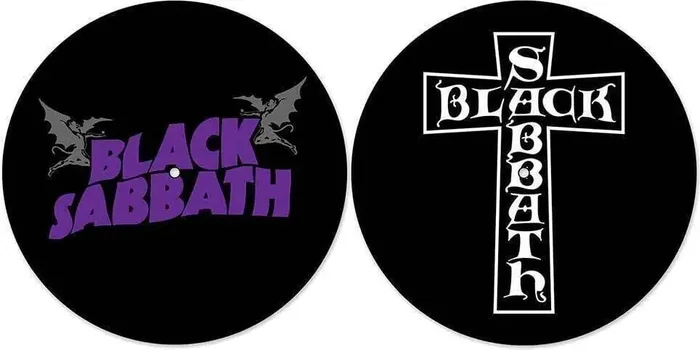 Black Sabbath Purple Logo / Cross Logo Disque de feutrine