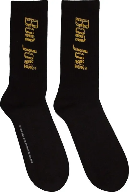 Bon Jovi Chaussettes Yellow Logo Black 40-45