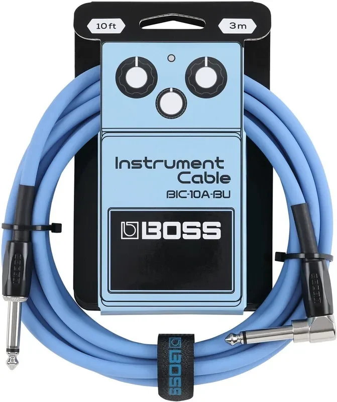 Boss BIC-10A-BU 10ft Droit – Angle Câble d‘instrument