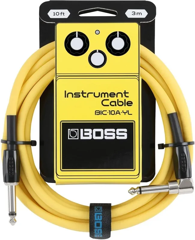 Boss BIC-10A-YL 10ft Droit – Angle Câble d‘instrument