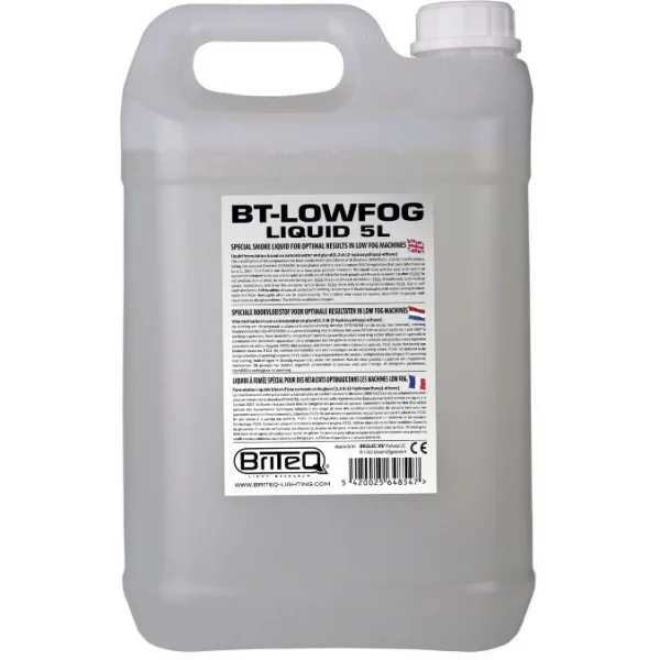 BriteQ BT-LOWFOG LIQUID 5L – Liquide fumée lourde – 5 Litres