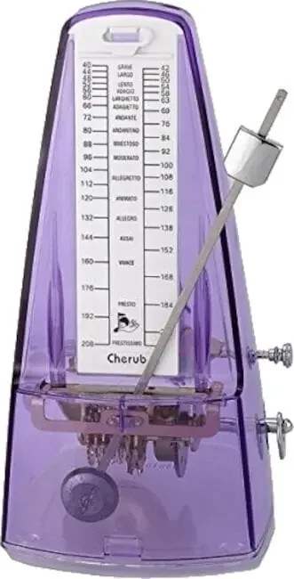 Cherub WSM-330-PPT Métronome mécanique Transparent Purple