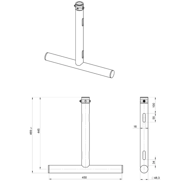 ConteStage BT-TRUSS T-DROP ARM BLK 450×445 – Image 2