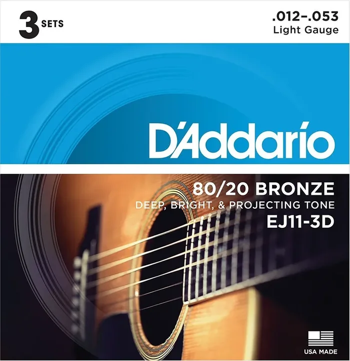D‘Addario EJ11-3D Cordes de guitares acoustiques